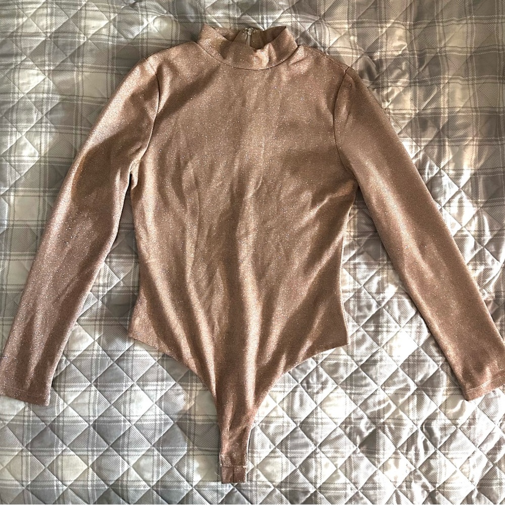 Shimmering Pink Long Sleeve Bodysuit